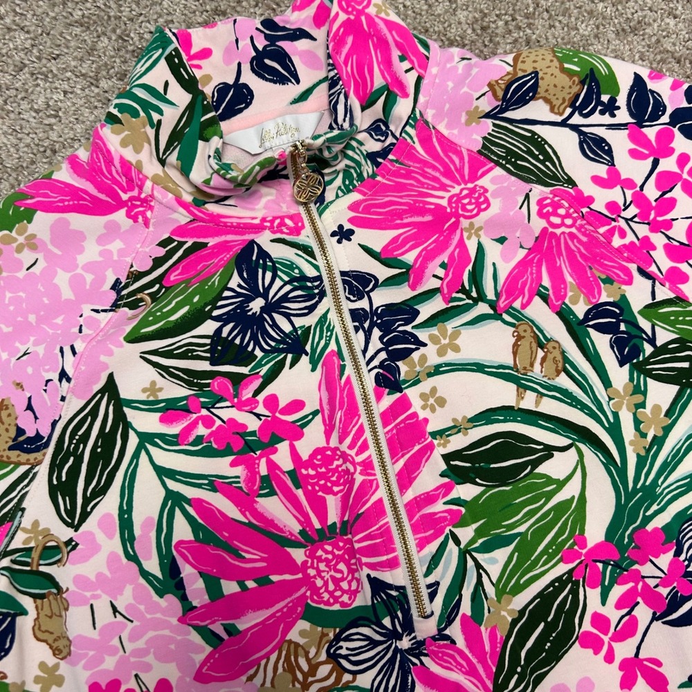 Lilly Pulitzer Skipper Popover UPF 50+ Women Medium Endless Summers Multi Pink